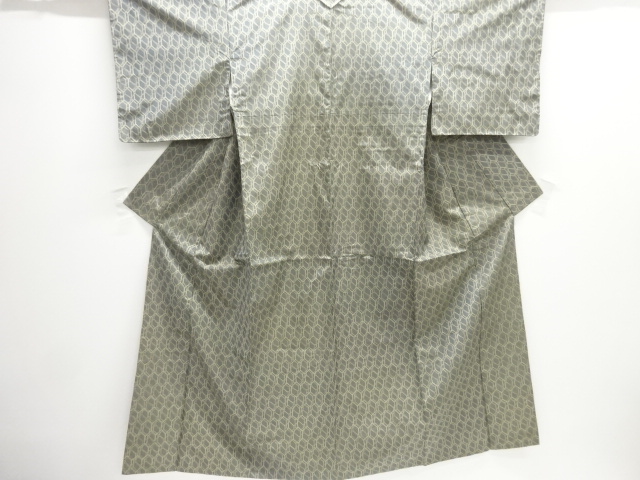 JAPANESE KIMONO / OMESHI / NISHIJIN-ORI / WOVEN KIKKO PATTERN